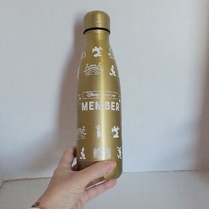 14 Oz Disney Vacation Club Gold Water Bottle White Icons